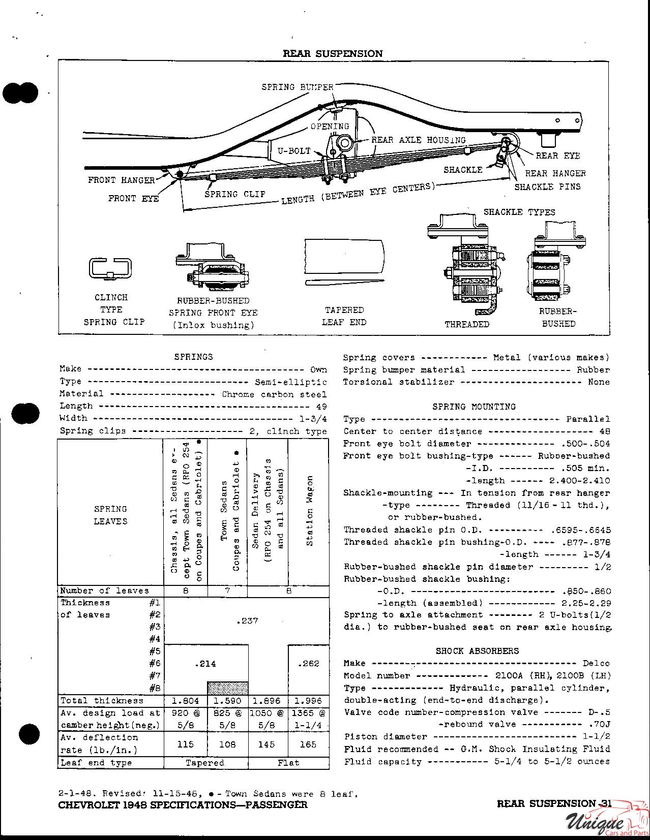 1948 Chevrolet Specifications Page 11
